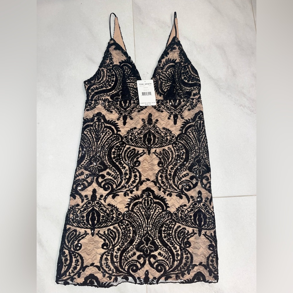 Free People Elegant Sequin Mini Dress